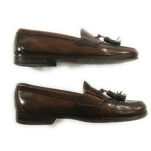 (SOLD) Cole Haan Mens Brown Leather Loafer Shoes - Picture 3 of 7